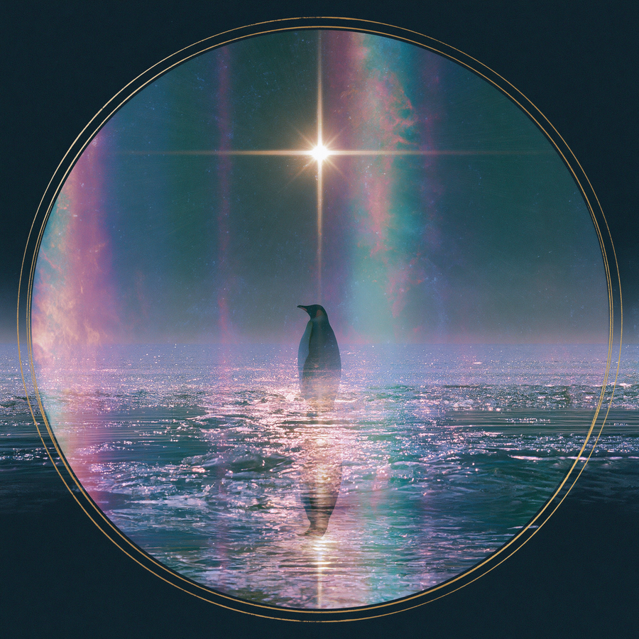 celestial storybook emblem a lone penguin benea