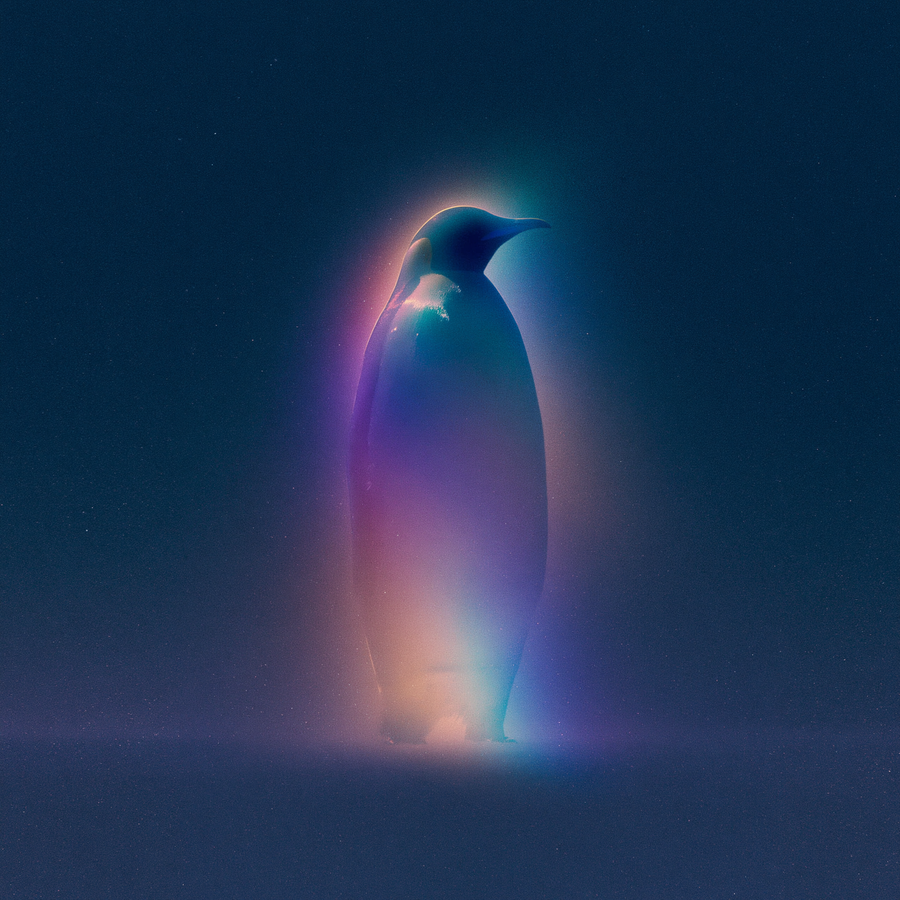 minimal glowing icon of a small soft-glowing penguin — original artwork by PenguinYiez97, Lucent Torn