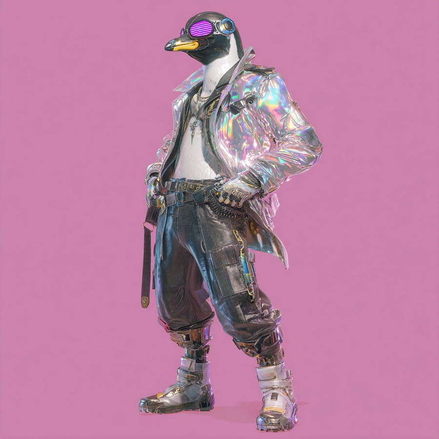 swag penguin, main character aura — original artwork by PenguinYiez97, Lucent Torn